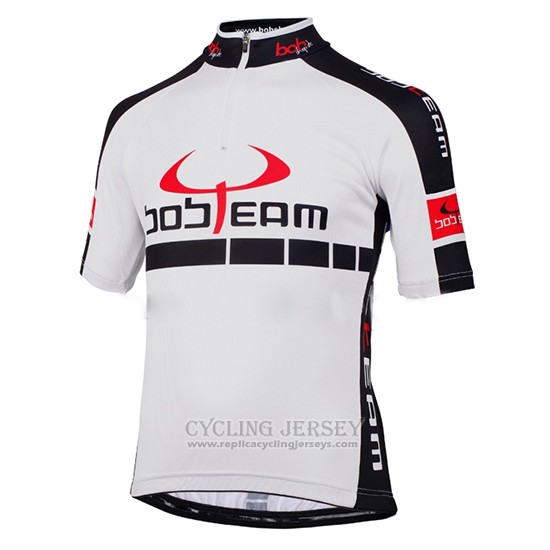 2015 Cycling Jersey Bobteam White Short Sleeve and Bib Short