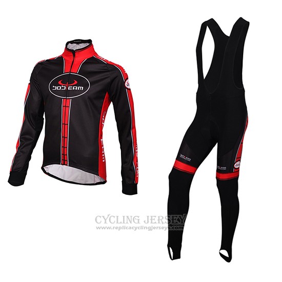 2016 Cycling Jersey Bobteam Black Long Sleeve and Bib Tight