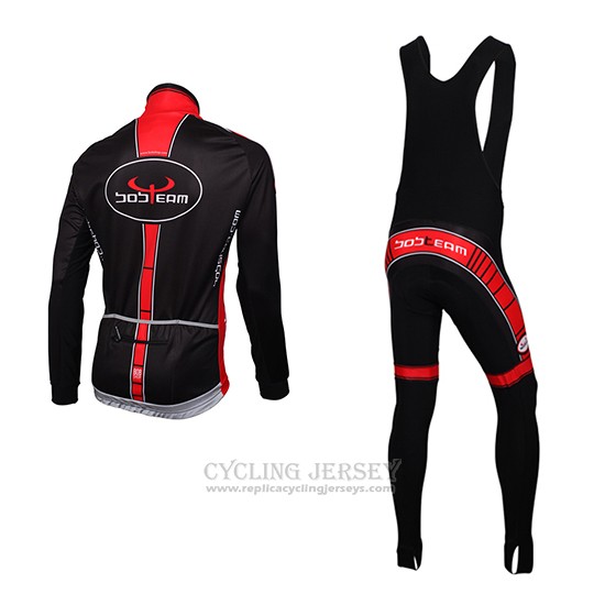 2016 Cycling Jersey Bobteam Black Long Sleeve and Bib Tight