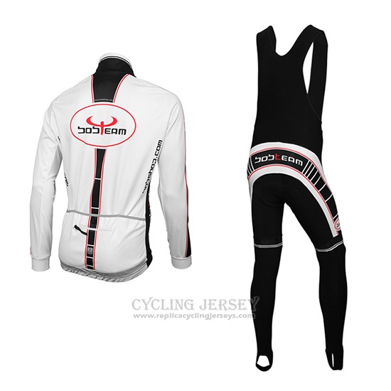 2016 Cycling Jersey Bobteam White Long Sleeve and Bib Tight