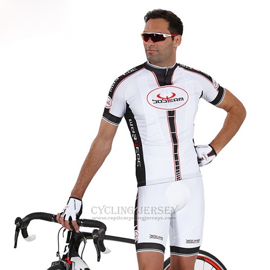 2016 Cycling Jersey Bobteam White Short Sleeve and Bib Short