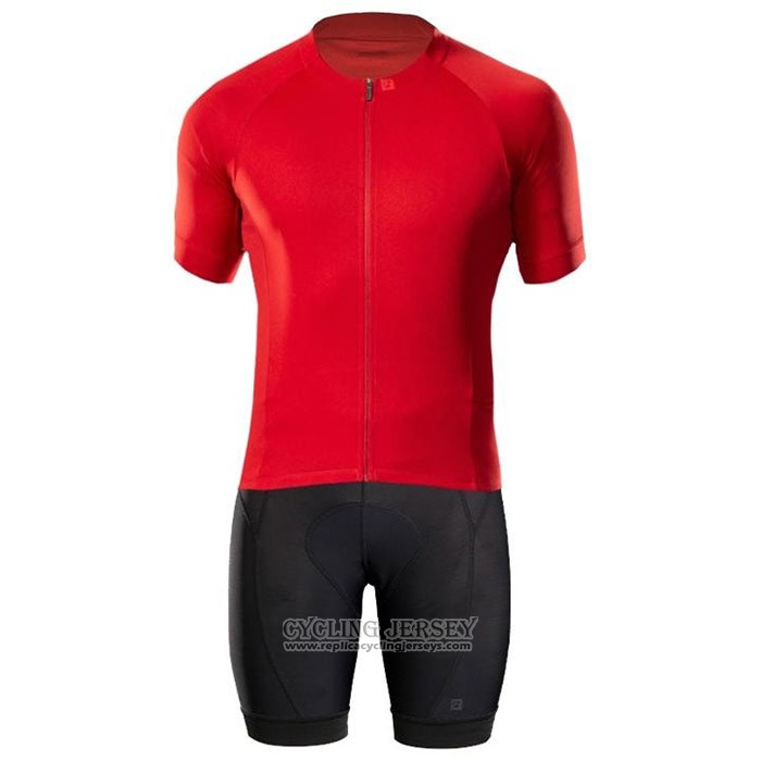 2020 Cycling Jersey Bontrage Red Short Sleeve And Bib Short