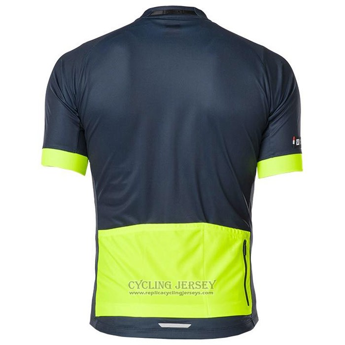 2020 Cycling Jersey Bontrage Yellow Deep Blue Short Sleeve And Bib Short