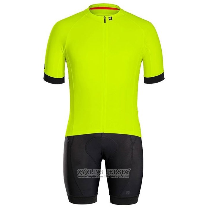 2020 Cycling Jersey Bontrage Yellow Short Sleeve And Bib Short