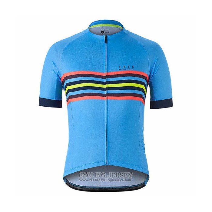 2021 Cycling Jersey Bontrager Blue Short Sleeve And Bib Short QXF21-0045