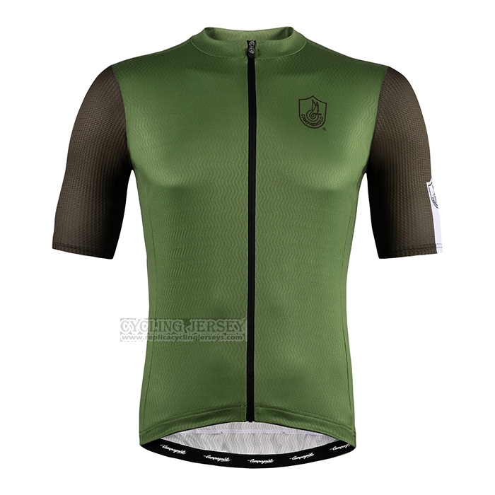 2022 Cycling Jersey Campagnolo Green Short Sleeve and Bib Short