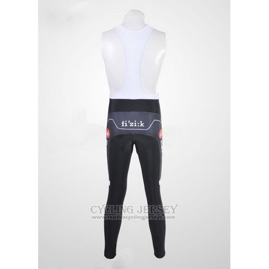 2010 Cycling Jersey Castelli Cervelo White and Black Long Sleeve and Bib Tight