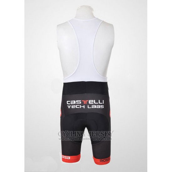 2010 Cycling Jersey Castelli White and Red Short Sleeve and Bib Short