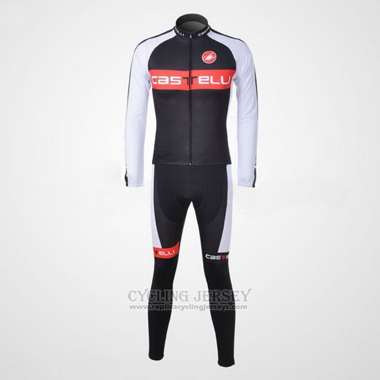 2011 Cycling Jersey Castelli Black Long Sleeve and Bib Tight