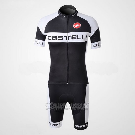 2011 Cycling Jersey Castelli Black Short Sleeve and Bib Short