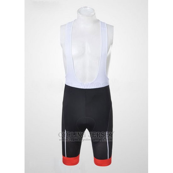 2011 Cycling Jersey Castelli Black and Red Short Sleeve and Bib Short
