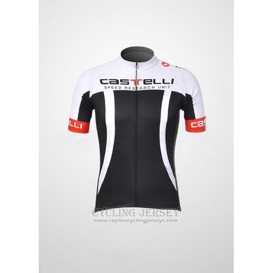 2011 Cycling Jersey Castelli Black and White Short Sleeve and Bib Short