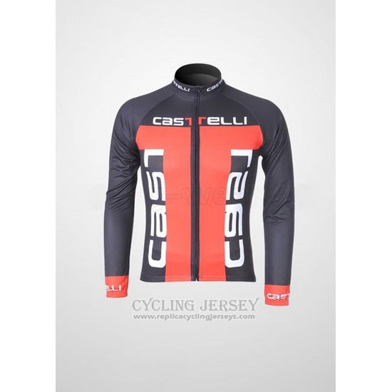 2011 Cycling Jersey Castelli Gray and Orange Long Sleeve and Bib Tight