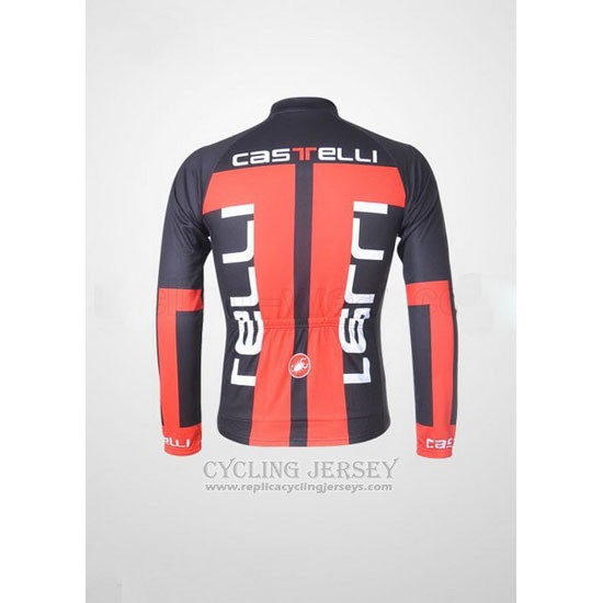 2011 Cycling Jersey Castelli Gray and Orange Long Sleeve and Bib Tight