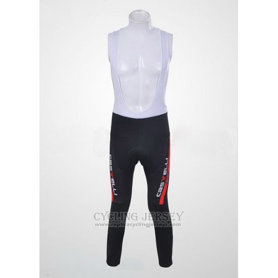 2011 Cycling Jersey Castelli Gray and Orange Long Sleeve and Bib Tight