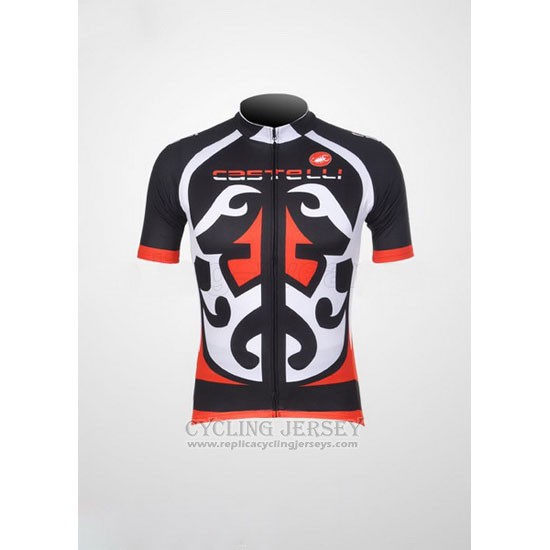 2011 Cycling Jersey Castelli Red and Black Short Sleeve and Bib Short