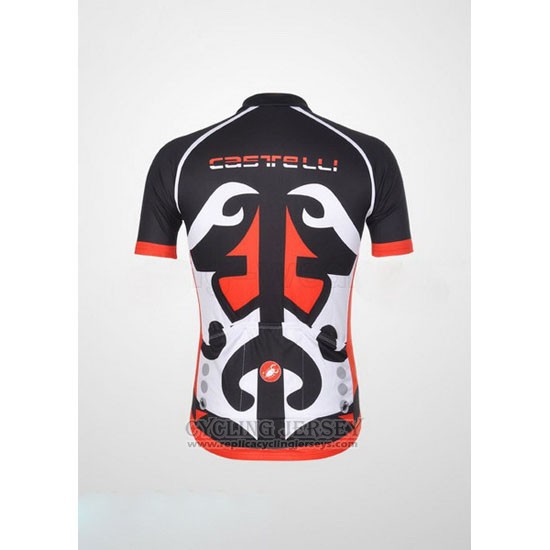 2011 Cycling Jersey Castelli Red and Black Short Sleeve and Bib Short