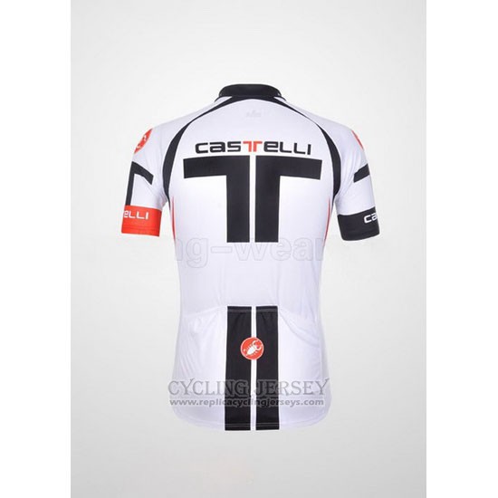 2011 Cycling Jersey Castelli White Short Sleeve and Bib Short
