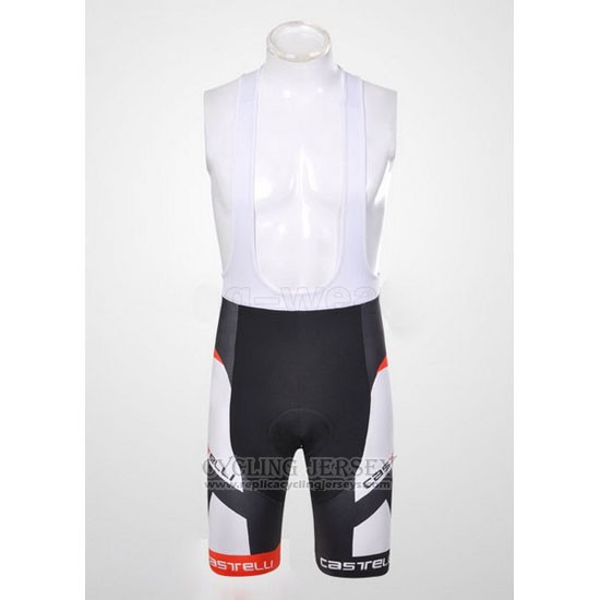 2011 Cycling Jersey Castelli White Short Sleeve and Bib Short