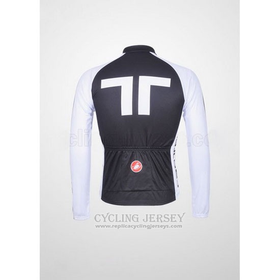 2011 Cycling Jersey Castelli White and Black Long Sleeve and Bib Tight
