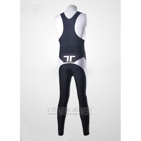 2011 Cycling Jersey Castelli White and Black Long Sleeve and Bib Tight