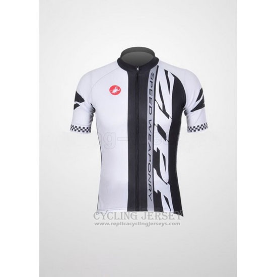 2011 Cycling Jersey Castelli White and Black Short Sleeve and Bib Short