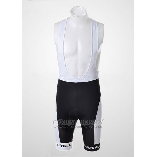 2011 Cycling Jersey Castelli White and Gray Short Sleeve and Bib Short