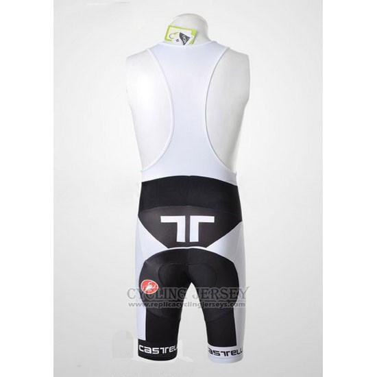 2011 Cycling Jersey Castelli White and Gray Short Sleeve and Bib Short