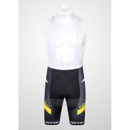 2011 Cycling Jersey Castelli Yellow and Black Short Sleeve and Bib Short