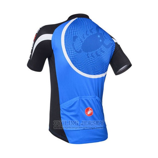 2013 Cycling Jersey Castelli Black and Blue Short Sleeve and Bib Short