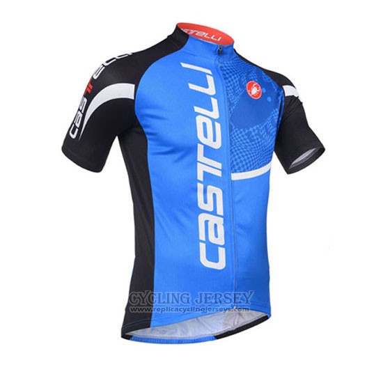 2013 Cycling Jersey Castelli Black and Blue Short Sleeve and Bib Short