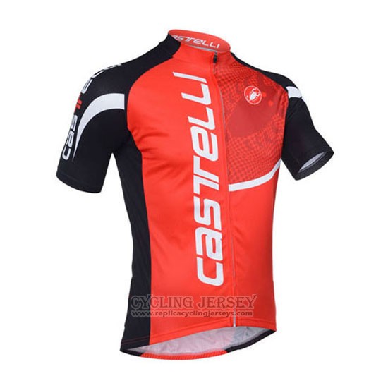 2013 Cycling Jersey Castelli Black and Red Short Sleeve and Bib Short