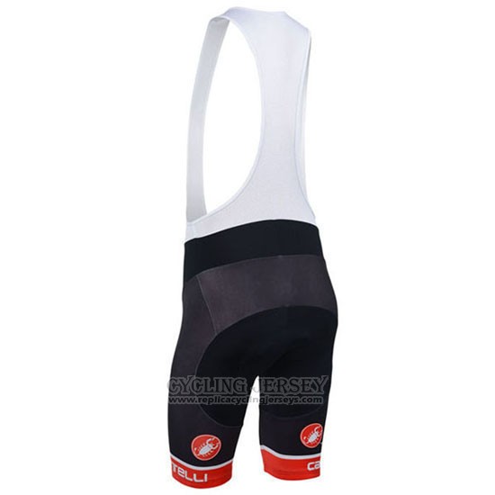 2013 Cycling Jersey Castelli Black and Red Short Sleeve and Bib Short