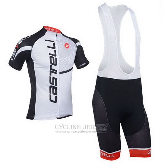 2013 Cycling Jersey Castelli Black and White Short Sleeve and Bib Short