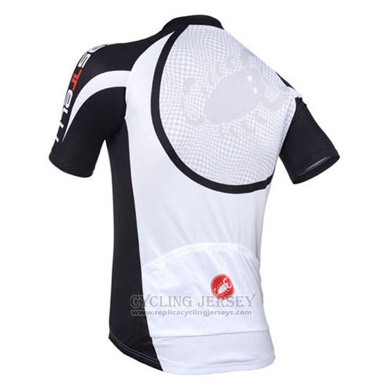 2013 Cycling Jersey Castelli Black and White Short Sleeve and Bib Short
