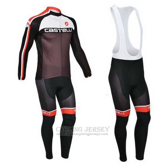 2013 Cycling Jersey Castelli Fuchsia Long Sleeve and Bib Tight