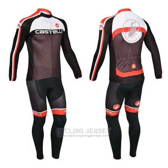 2013 Cycling Jersey Castelli Fuchsia Long Sleeve and Bib Tight