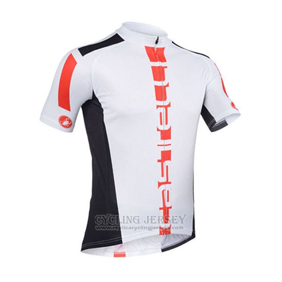 2013 Cycling Jersey Castelli Orange and White Short Sleeve and Bib Short