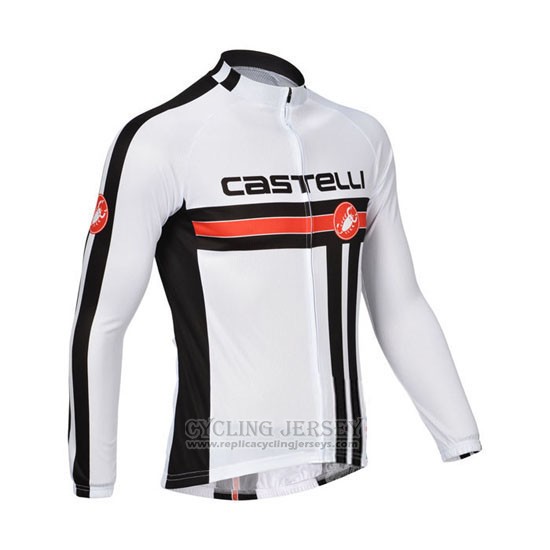 2013 Cycling Jersey Castelli White Long Sleeve and Bib Tight