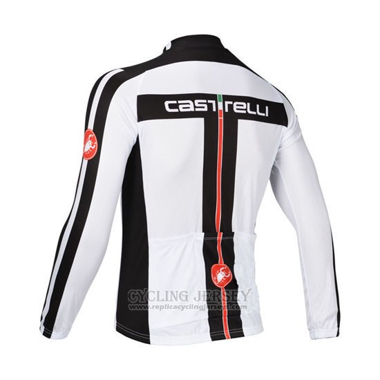 2013 Cycling Jersey Castelli White Long Sleeve and Bib Tight