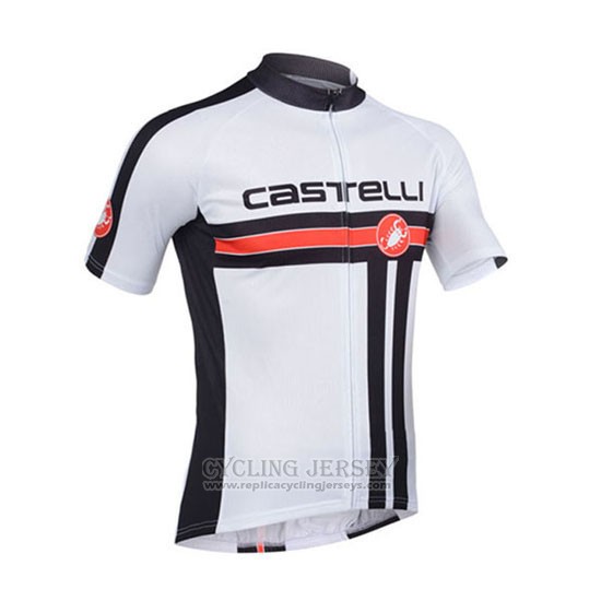 2013 Cycling Jersey Castelli White Short Sleeve and Bib Short