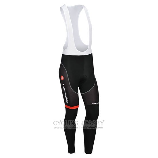 2013 Cycling Jersey Cervelo White and Black Long Sleeve and Bib Tight