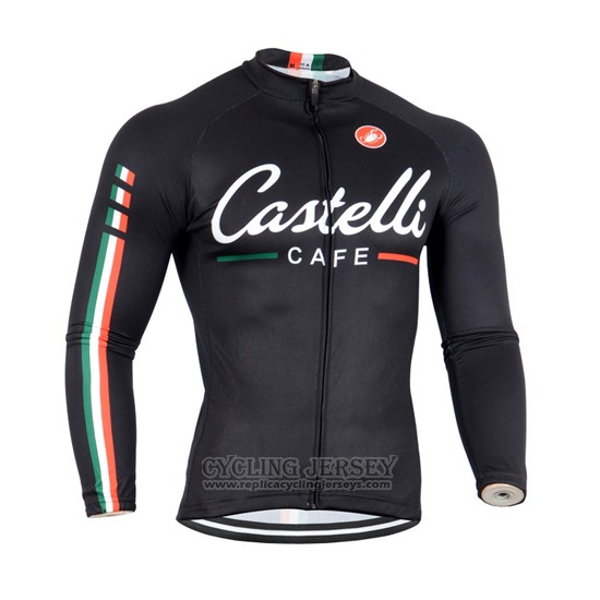 2014 Cycling Jersey Castelli Black Long Sleeve and Bib Tight