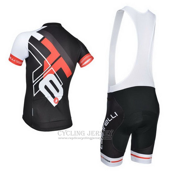 2014 Cycling Jersey Castelli Black Short Sleeve and Bib Short
