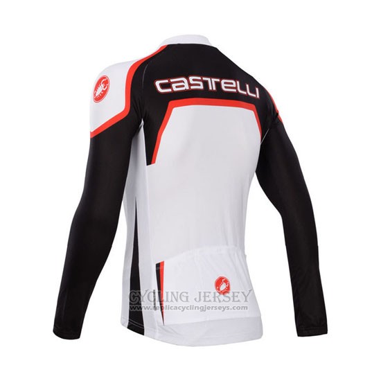 2014 Cycling Jersey Castelli Black and White Long Sleeve and Bib Tight