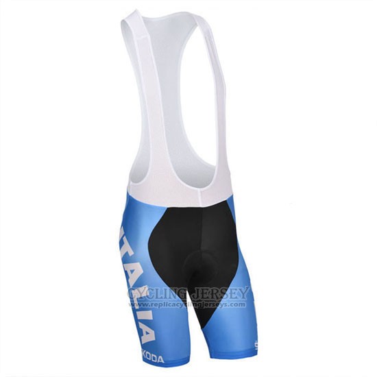 2014 Cycling Jersey Castelli Blue and White Short Sleeve and Bib Short