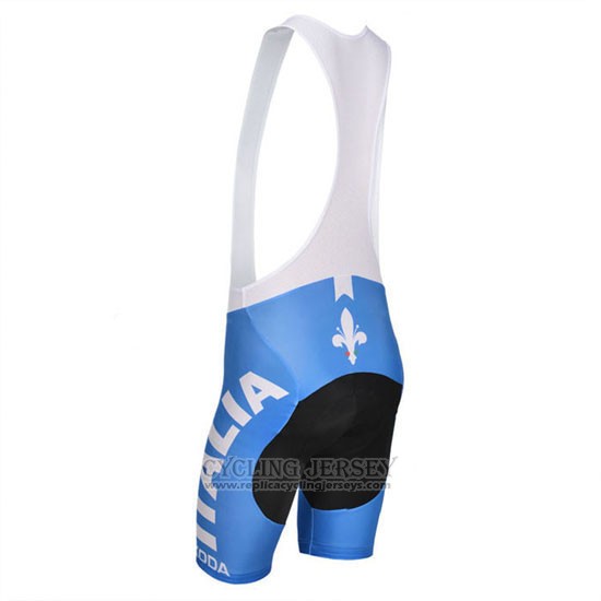 2014 Cycling Jersey Castelli Blue and White Short Sleeve and Bib Short