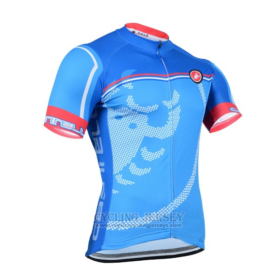 2014 Cycling Jersey Castelli Sky Blue Short Sleeve and Bib Short