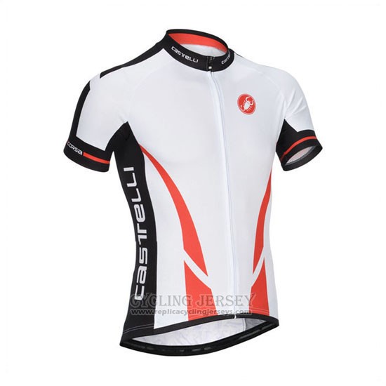 2014 Cycling Jersey Castelli White Short Sleeve and Bib Short