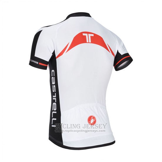 2014 Cycling Jersey Castelli White Short Sleeve and Bib Short